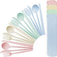 4 Sets Reusable Travel Utensils Set with Case, TWUTGAYW Portable Camping Utensil Set, BPA Free Spoon Knife Fork Chopsticks Tableware for Kids, Plastic Cutlery Set for Lunch Picnic Daily Use(4 Colors)