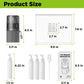 4 in 1 Travel Toiletry Containers,TSA Approved Refillable Travel Size Toiletries Bottles Set with Suction Cup for Smooth Walls - for Shampoo,Conditioner,Body Wash,Lotion.(Grey)