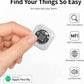 Air Tracker Tags-2 Pack, 5.3 Bluetooth Tracker Work, 100dB Sound, Smart Tag with Keychain/Lanyard, Item Finder for Luggage/Key/Suitcase, Replaceable Battery, Black.White，with Apple Find My (iOS Only)
