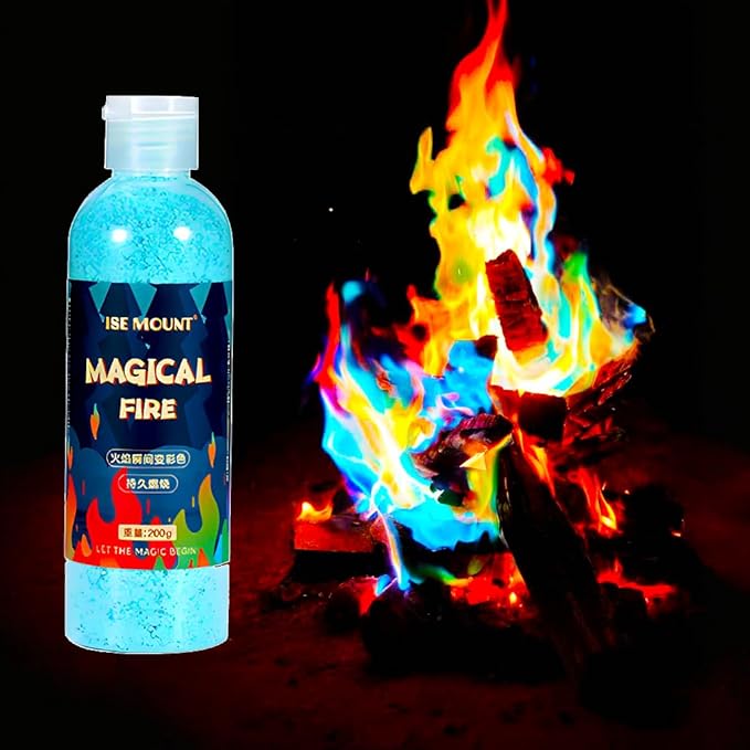 Magical Flames Fire Color Changing Packets for Fire Pit (7.05oz) - Flame Color Changer Packets for Campfires, Indoor/Outdoor Fireplace & Bonfires, Camping Essentials with Rainbow Magic Flames 1 Bottle
