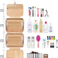 Women's Hanging Toiletry Bag, Waterproof Travel Cosmetic Organizer with Jewelry Storage, Large Capacity Makeup Case for Full-Size Skincare & Bathroom Essentials, Portable Cosmetic kit, Pink
