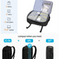 ECOHUB 30L Carry on Travel Backpack for Men Women 18x14x8, 17 inch Expandable Airlines Personal Item Bag Water Resistant Laptop Backpack Flight Approved with USB Slot & Wet Pocket, Black