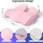 Seat Cushion for Office Chair, Large Thick Seat Cushion for Tailbone Pain Relief, Sciatica & Back Support, Memory Foam Office Chair Cushion for Long Sitting, Coccyx Cushion for Car, Wheelchair (Pink)