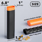 SpaceAid 2 Pack Pill Organizer Box 7 Day, Weekly Travel Pill Case Holder, 2 Times a Day AM PM Daily Pocket Pharmacy Dispenser Container for Pills, Vitamins and Medicine (Black, Orange)