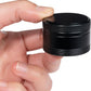 XHT Small Round Black Pill Box - Single Waterproof Portable Pill Container for Pocket & Purse, Travel Medicine Organizer, Compact Aluminum Pillbox Holder for Medication, Fish Oil