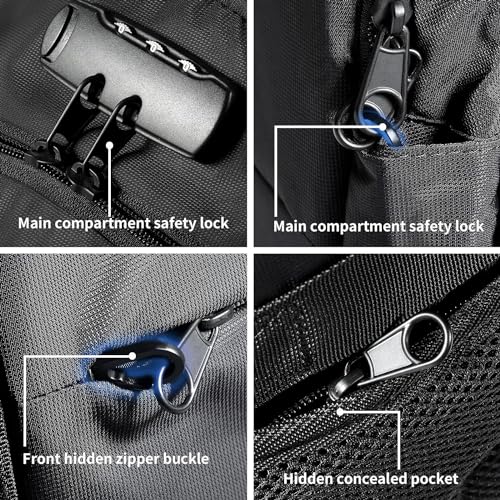 40 Liter Anti Theft Backpack with Giant Tumbler Holder Pocket and Lock