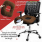 Stuffed Donut Pillow Seat Cushion | for Tailbone and Coccyx Pain, Hemorrhoids, Bed Sores, Pregnancy, Prostate, Surgery Recovery, Sitting Pressure Relief, for Home, Office and Car (Brown)