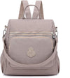 MINTEGRA Women Shoulder Backpack Multi-Pocket Nylon Purse Large Capacity Waterproof Casual Daypack