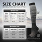 Kickticks 4 Pairs Compression Socks for Woman & Man Unisex 20-30mmHg Knee high Plus Size Wide Calves for Flying Running…