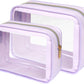 PACKISM TSA Approved Toiletry Bag - Upgrade Color-Edged Clear Makeup Bags, Clear Toiletry Bags For Traveling Fits Various Storage Needs