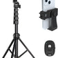64” Tripod for Cell Phone & Camera, Phone Tripod with Remote and Phone Holder, Sturdy & Stable Height Adjustable Multi-Angle Shot Selfie Stick Tripod for Video Recording