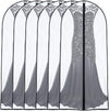 Garment Bags for Hanging Clothes 24'' x 60'' (Set of 6) Coat Covers for Closet Foldable Washable Dress Bags for Hanging Clothes for Long Dress Dance Costumes Suits Gowns Coats