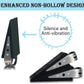 Shackcom Rubber Door Stopper Wedge, 6 Pack Black Heavy Duty Door Stop Suitable for All Floor Types, with Stainless Steel Hangers for Easy Storage, Prevents Unwanted Slams and Bumps