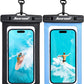 Hiearcool Waterproof Phone Pouch, Waterproof Beach Bag Compatible for iPhone 16 15 14 13 Pro Max, IPX8 Cellphone Travel Essentials for Beach -Black & Sky Blue-2Pack