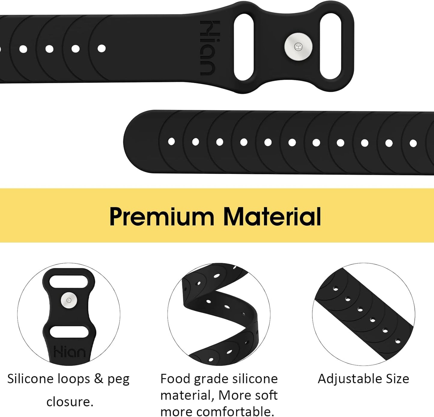 Hion Motion Sickness Bands Anti Nausea Acupressure Wristband Sea Sickness Wristbands Nausea Bands Natural Relief Motion & Morning Sickness -（2 Pairs Black ）