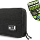 Luxtude Electronics Organizer, Portable Cable Organizer Bag for iPad 7.9'', Double Layer Travel Tech Bag&Cord Storage, Compact Cord Case&Charger Pouch,Electronics Carring Case for Phone/USB/SD