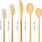 20 Pieces Silverware Set 304 Stainless Steel, Healthy & Eco-Friendly Silver Travel Mirror Polished Gold Knife Fork Spoon Salad Fork Dessert Spoon Flatware Set, Service for 4