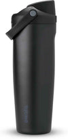 Owala FreeSip Sway Insulated Stainless Steel Water Bottle with Two-Way Spout, Built-In Straw and Bucket Handle, Made for Travel, School, and Sports, 30oz, BPA Free, Leak Proof, Very, Very Dark