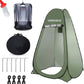 Pop-up Shower Tent & 20L Solar Shower Bag Combo - Waterproof Camping Privacy Shelter with Portable Heated Water Reservoir for Outdoor Bathing, Beach, Hiking (Green, 120x120x190cm)