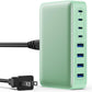 USB C Charger 200W USB C Charger Block GaN III 8-Port Fast Charging Station PD 65W Laptop Charger Adapter Compatible with MacBook Pro/Air,DELL,HP Surface,iPhone 15/14/13,Galaxy S23/22 (G)