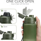 TakeToday Collapsible Water Bottles 32oz, Foldable Travel Water Bottle, BPA Free, Silicone Water Bottle Leakproof for Hiking, International Travel, Outdoors