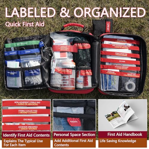 Upgrade Comprehensive First Aid Kit with Labelled Compartments