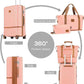 Joyway Expandable Luggage Sets 5 Piece Carry on and Check,Hardside Suitcase with Spinner Wheels and TSA Lock (Pink,20/24)