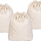 Heavy Duty Laundry Hamper Bags - Extremely Sturdy, Durable Canvas Replacement Laundry Hamper Liner - Works for Round & Square Hampers with Drawstring Closure (3 Pack)