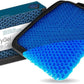 HEALTHMATE Comfy Gel Cushion Gel Seat Cushion for Long Sitting for Back, Sciatica and Tailbone Pain Relief, for Office Chair, Car, Wheelchair, Long Trips (Square)