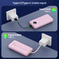 Portable Charger 40,800mAh Power Bank, 25W PD QC 4.0 Fast Charging Portable Phone Charger with Built-in Cables,LCD Display USB C Battery Pack Compatible with iPhone 16/15/14,Android Samsung (Pink)