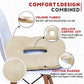 Stuffed Donut Pillow Seat Cushion | for Tailbone and Coccyx Pain, Hemorrhoids, Bed Sores, Pregnancy, Prostate, Surgery Recovery, Sitting Pressure Relief, for Home, Office and Car (Beige)