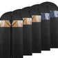 43" Suit Bags for Closet Storage and Travel, Garment Bags for Hanging Clothes, Suit Garment Bag for Men, Black Suit Cover Bags with Clear Window for Coats, Jackets, Shirts（5 Packs）