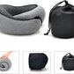 RURING Travel Pillows for Airplanes, Travel Neck Pillow Travel Pillow, Neck Pillow Airplane Memory Foam 360 Degree Support Stowable Pillows for Airplanes Offices and Cars (Light Gray)