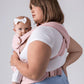 Mabē Monarch Ergonomic Baby Carrier – Premium Cotton Soft Structured Newborn to Toddler Carrier with Hip-Healthy Design, 3 Carry Positions (7-35lbs), Lightweight & Breathable, (Blush Dawn)