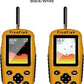 Fish Finder Portable Wireless Sonar & Radio Sensor Depth Finder with Fish Size, Water Temperature, Bottom Contour, Color LED Display Black/White Model fit for Boats Kayaks Fishing