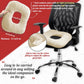 Stuffed Donut Pillow Seat Cushion | for Tailbone and Coccyx Pain, Hemorrhoids, Bed Sores, Pregnancy, Prostate, Surgery Recovery, Sitting Pressure Relief, for Home, Office and Car (Beige)