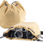 PGYTECH OneGo Small Camera Bag, Cute Drawstring Camera Pouch Handbag Compatible with Mirrorless Cameras/Nikon/Canon/Sony/Fujifilm, for Instax/Action Cameras, Yellow