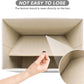Large 22 Quart Linen Fabric Foldable Storage Bin Cube Organizer Basket with Flip-Top Lid & Handles, Clothes Blanket Box for Home, Office, Closet, Gray & White, 4 Pack 14.6 x 9.5 x 9.5”