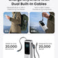 Anker Laptop Power Bank, 25,000mAh Portable Charger with Triple 100W USB-C Ports, Built-in and Retractable Cables, for iPhone 16/15 Series, MacBook, Samsung, and More (Flight-Approved)