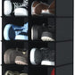 coastal rose Hanging Shoe Organizer for Closet, 20 Sections Hanging Closet Organizers and Storage Shelves, Space Saving Hanging Shoe Rack, Black, 12''W×12''Dx 50''H