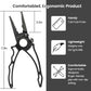 Titanium Fishing Pliers, Premium Saltwater Fishing Gear, Tungsten Cutters, Split Ring Hook Remover, Knot Tying Tool with Lanyard, Ice Fishing, Sea Fishing Kit Gifts for Men