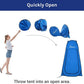Wolfwise Pop Up Shower Tent for Camping, Portable Instant Changing Tent with Ventilation Window & Carry Bag, Privacy Bathroom Toilet for Beach & Outdoor, Width 47 ", Height 83 ", Blue