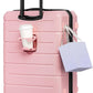 KYME 26 Inch Luggage TSA Approved Hardshell 26" Suitcases with Spinner Wheels Durable Medium Travel Checked Luggage with Cup Holder for Women Men Pink