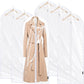 BALEINE 60'' Clear Garment Bags, 6 Packs PEVA Dress Bag for Closet Clothes Dresses Suit Coats Storage (Clear, 6PK)