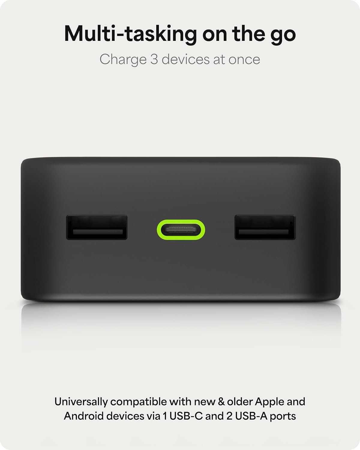 mophie Powerstation XL Power Bank 2023-20,000 mAh Large Internal Battery, (2) USB-A Ports and (1) 20W USB-C PD Fast Charging Input/Output Port, Travel-Friendly - Roamly