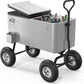 VINGLI 80 Quart Wagon Rolling Cooler Ice Chest, w/Long Handle and 10" Wheels, Portable Beach Patio Party Bar Cold Drink Beverage, Outdoor Park Cart on Wheels