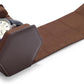Oirlv Luxury Hexagonal Leather Watch Travel Case Single Watch Box for Men Portable Jewelry Storage Roll Organizer(1-Slot,Brown)