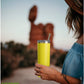 Koodee 20 oz Skinny Tumbler - Stainless Steel Double Wall Insulated Slim Water Cup With Straw and Lids (Yellow)