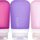 humangear GoToob+ 3-Pack (Medium) | Refillable Silicone Travel Bottle | Locking Lid | Food-Safe Material | Rose/Lilac/Magenta, Medium (2.5 fl.oz.; 74ml)