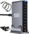 800W USB C Fast Charger Block, 10 Port USB Charging Station, GaN Ⅲ Pro Double 140W PD PPS Port Fast Charging Station,Laptop Wall Charger Compatible with HP,DELL,MacBook Pro,iPhone 17,Galaxy S24